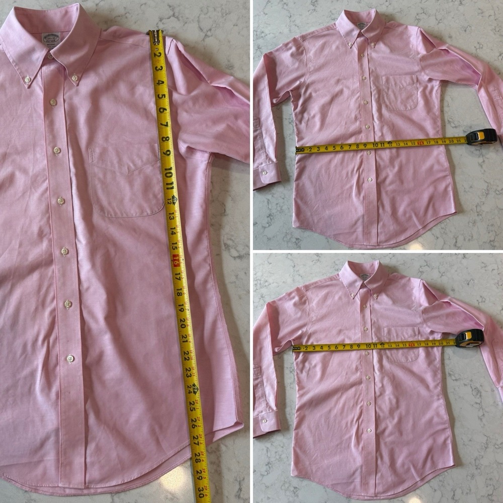 Brooks Brothers Regent Button Down 14 1/2 - 32 Pink 100% Supima Cotton - Picture 6 of 6